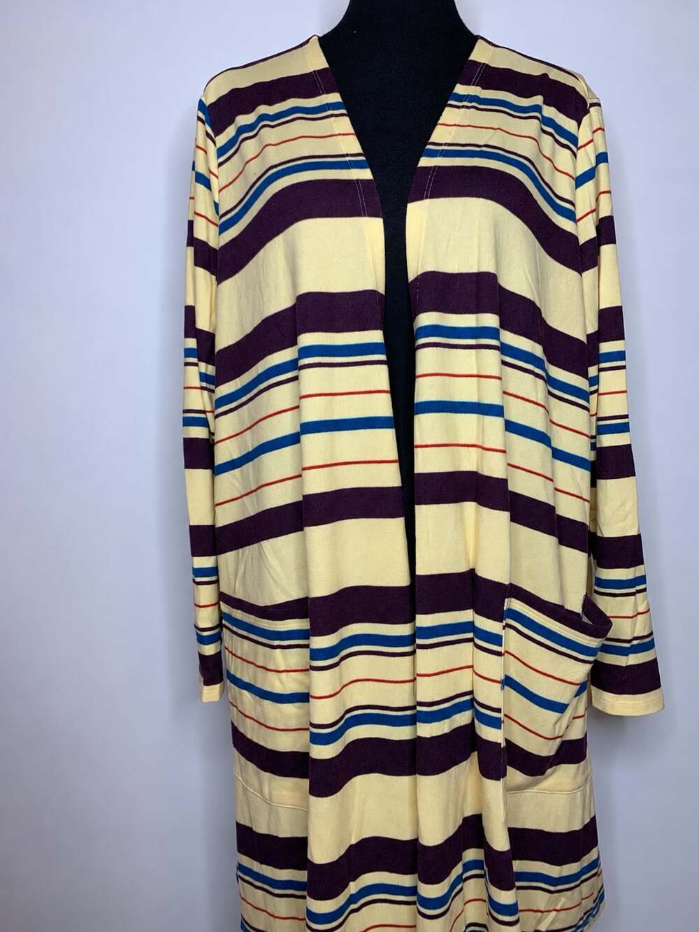 LuLaRoe Caroline Women's Striped Open Cardigan Sweater